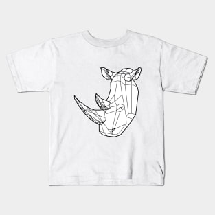 Rhinoceros wireframe Kids T-Shirt